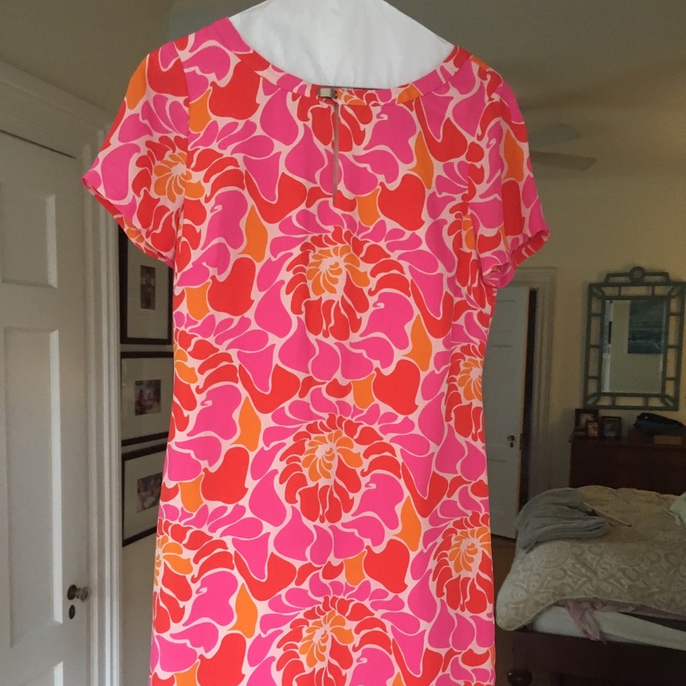 Red/pink/coral dress -- Banana Republic